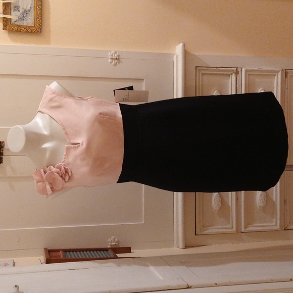 NWT Studio I pink and black dress Sz 8 - Picture 1 of 9